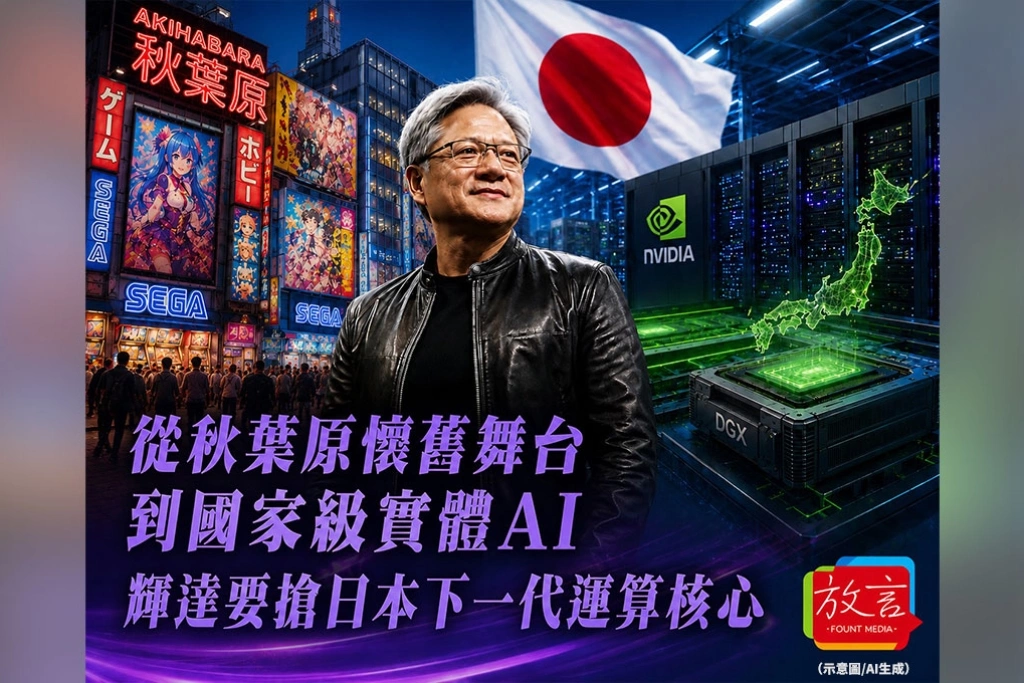 《放. 新聞/深度報導》從秋葉原懷舊舞台到國家級實體AI　輝達要搶日本下一代運算核心