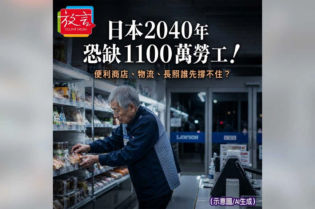 《放. 新聞／世界要聞／日本》日本2040年恐缺1100萬勞工！便利商店、物流、長照誰先撐不住？