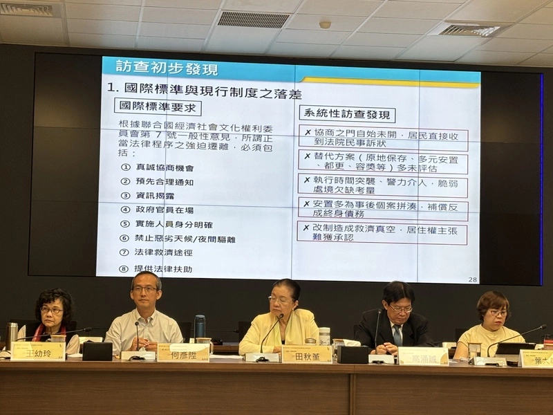 人權會系統性訪查7公產迫遷案　揭4大制度困境