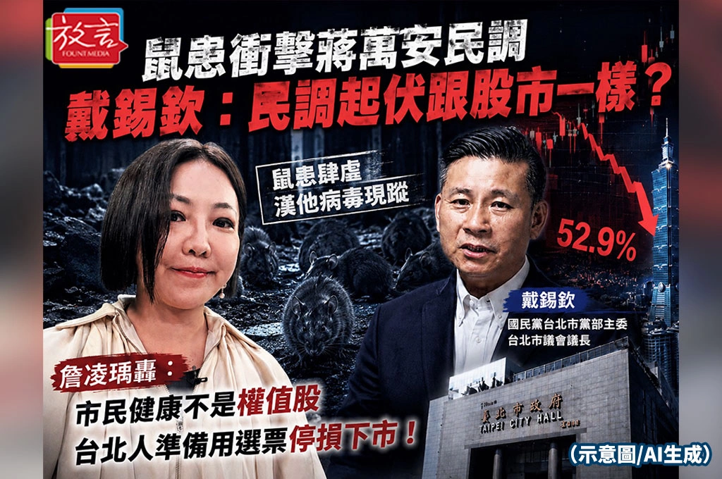 蔣萬安民調跌成「股市起伏」？詹凌瑀轟戴錫欽：把市民健康當權值股　台北人恐用選票「停損下市」