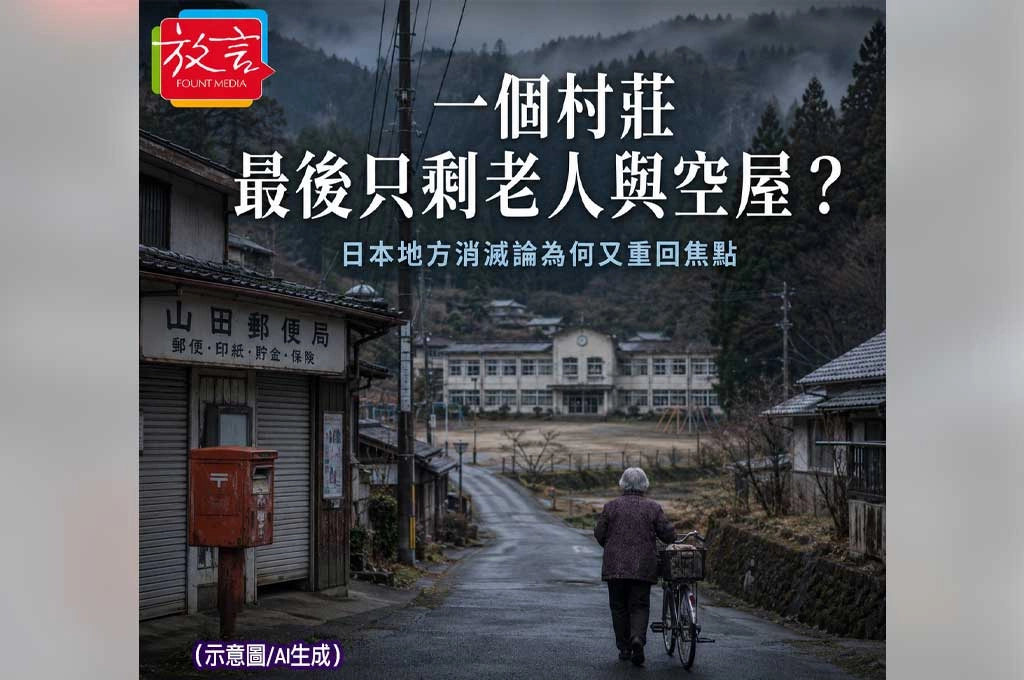 《放. 新聞／世界要聞／日本》一個村莊最後只剩老人與空屋？日本地方消滅論為何又重回焦點