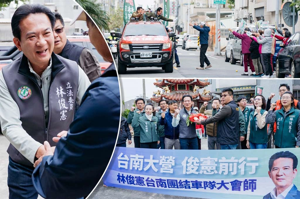 林俊憲競選車隊「掃街國內半導體重鎮」！喊話「持續以南科為核心」結合產業、交通與生活機能「讓台南發展更加均衡」！