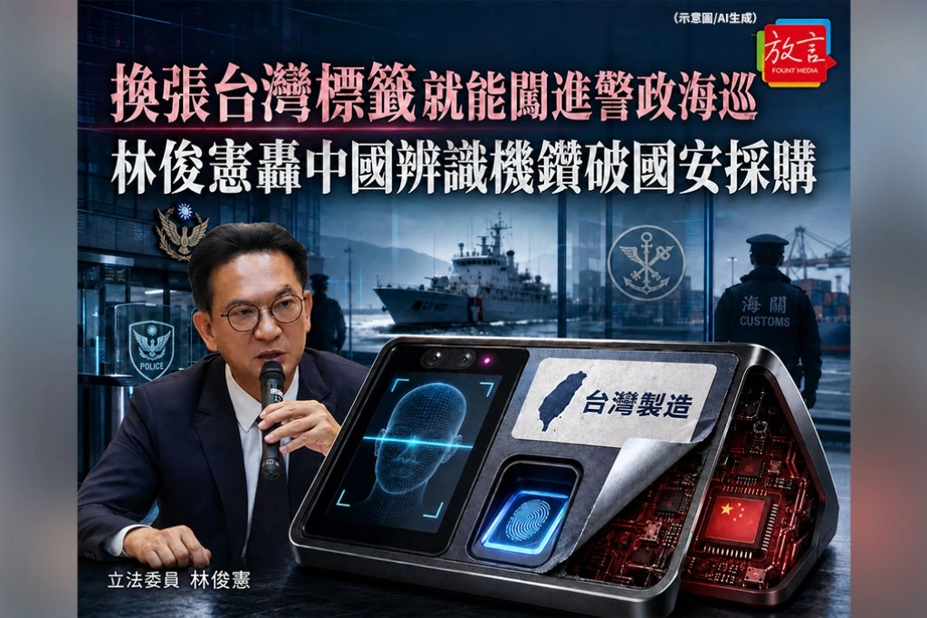 《放．新聞》中國機器換張台灣標籤，就闖進警政海巡！林俊憲怒批：政府採購竟讓國安門戶大開