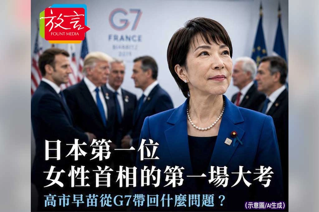 《放. 新聞／世界要聞／日本》日本第一位女性首相的第一場大考　高市早苗從G7帶回什麼問題？