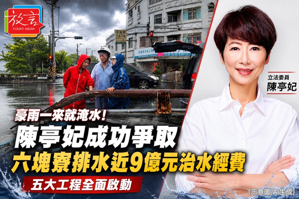 豪雨一來就淹水？陳亭妃成功爭取六塊寮排水近9億元治水經費　五大工程全面啟動