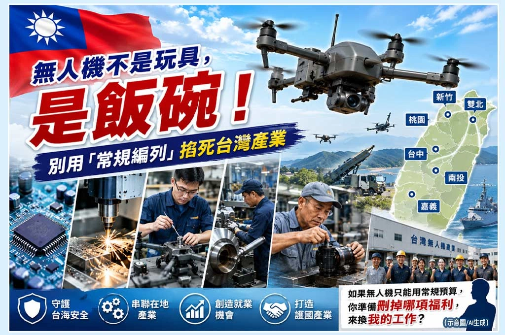 「無人機不是玩具，是飯碗！」　鄒宜鈴：別用「常規編列」掐死台灣產業