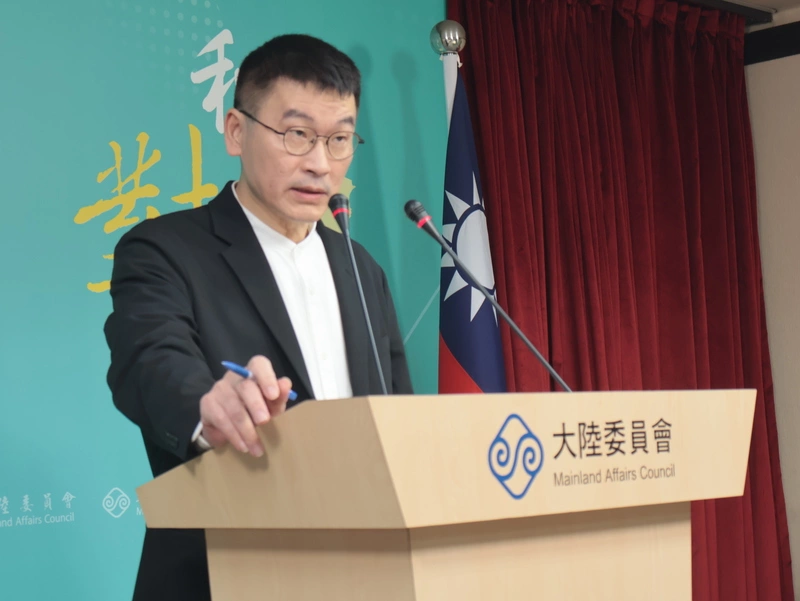 陸委會副主委梁文傑主持記者會