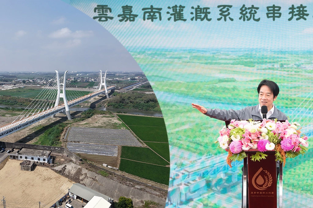 完成八田與一最後的拼圖！雲嘉南灌溉系統通水「年增7000萬公噸彈性調度水量」...農業部：大幅降低停灌風險
