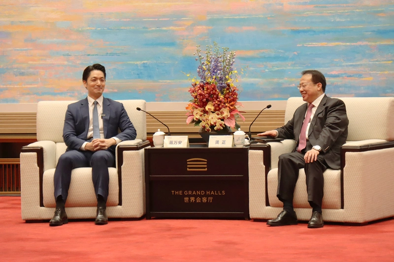 蔣萬安與上海市長龔正會面