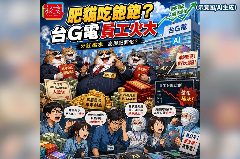 分紅比例降、社會責任員工扛？魏哲家稱台積電變大了　基層不買單：副總人數爆增、肥貓愈來愈多