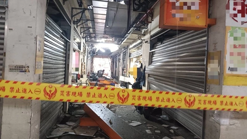 台中建國市場疑瓦斯氣爆　七旬攤商受輕傷