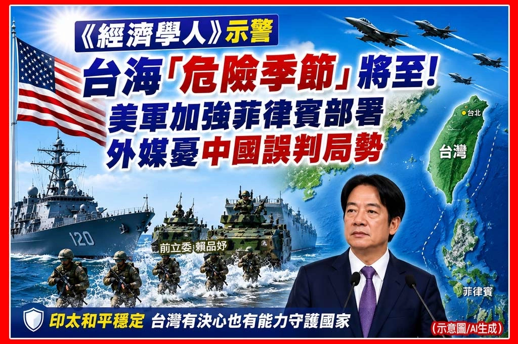 《經濟學人》示警台海「危險季節」將至! 美軍加強菲律賓部署 外媒憂中國誤判局勢