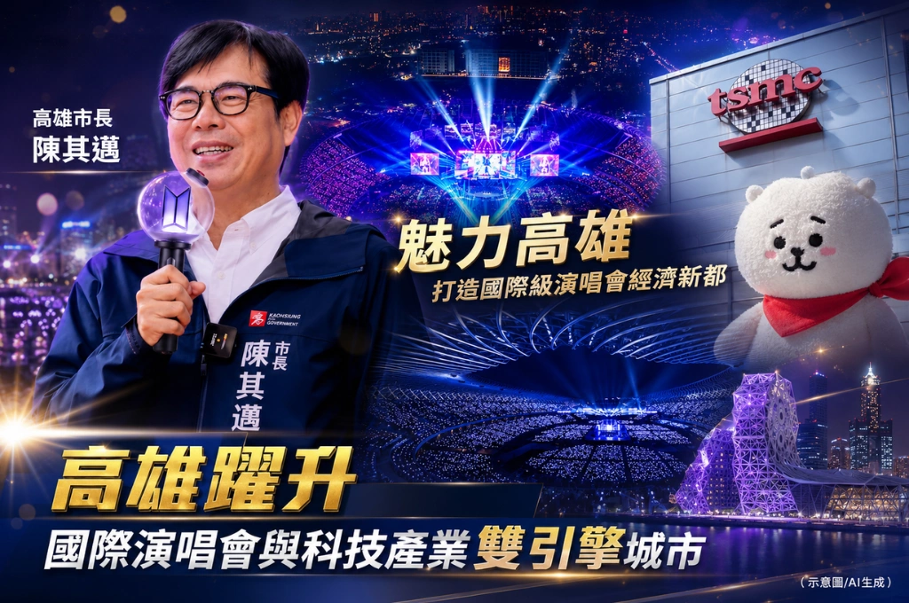 台積電設廠、國際天團開唱成日常！陳其邁細數高雄轉型：曾經不可能，如今做到了