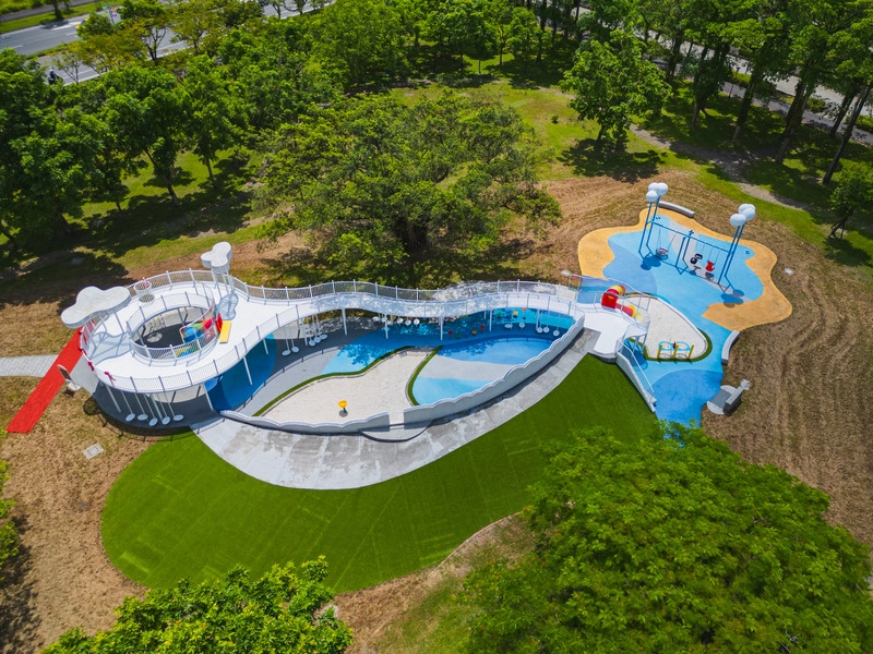 宜蘭運動公園遊戲場啟用　雲朵彩虹意象吸睛