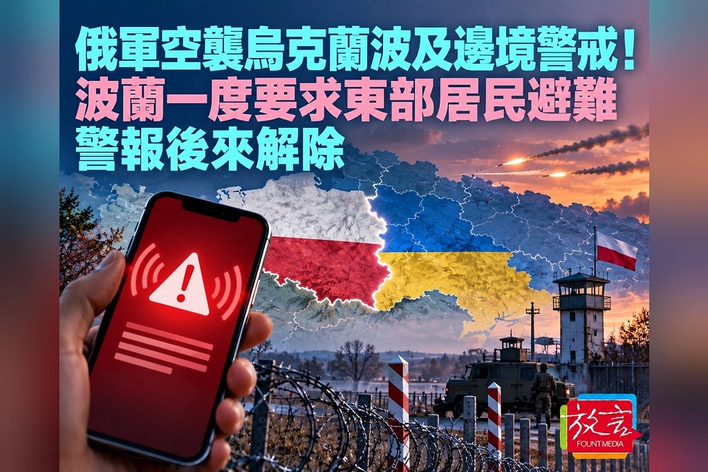 俄軍空襲烏克蘭波及邊境警戒!波蘭一度要求東部居民避難 警報後來解除