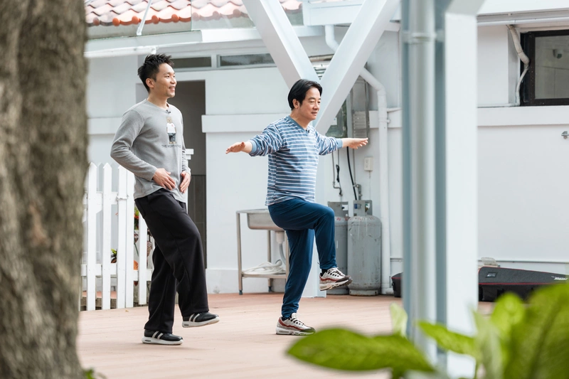 賴總統攜手李洋推居家健康操　提倡全民運動