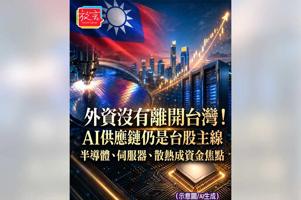 外資沒有離開台灣！AI供應鏈仍是台股主線　半導體、伺服器、散熱成資金焦點
