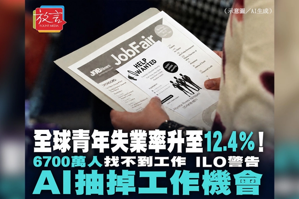 全球青年失業率升至12.4％！6700萬人找不到工作　ILO警告AI恐抽掉職場第一級階梯