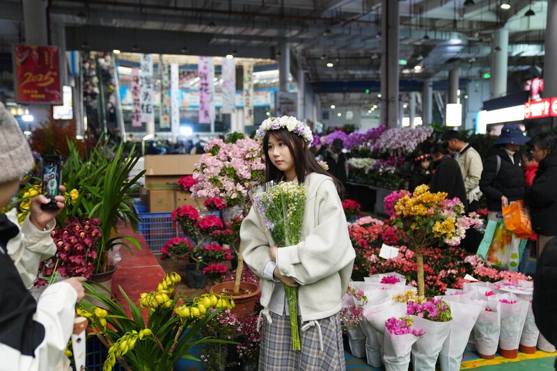 情人節撞期春節  中國實體花店生意遇冷