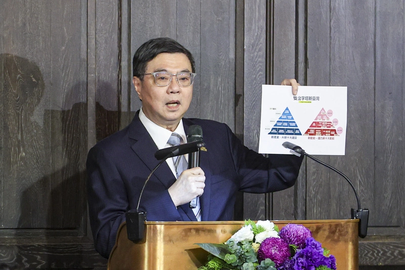 卓榮泰出席工商早餐會　提雙金字塔新台灣