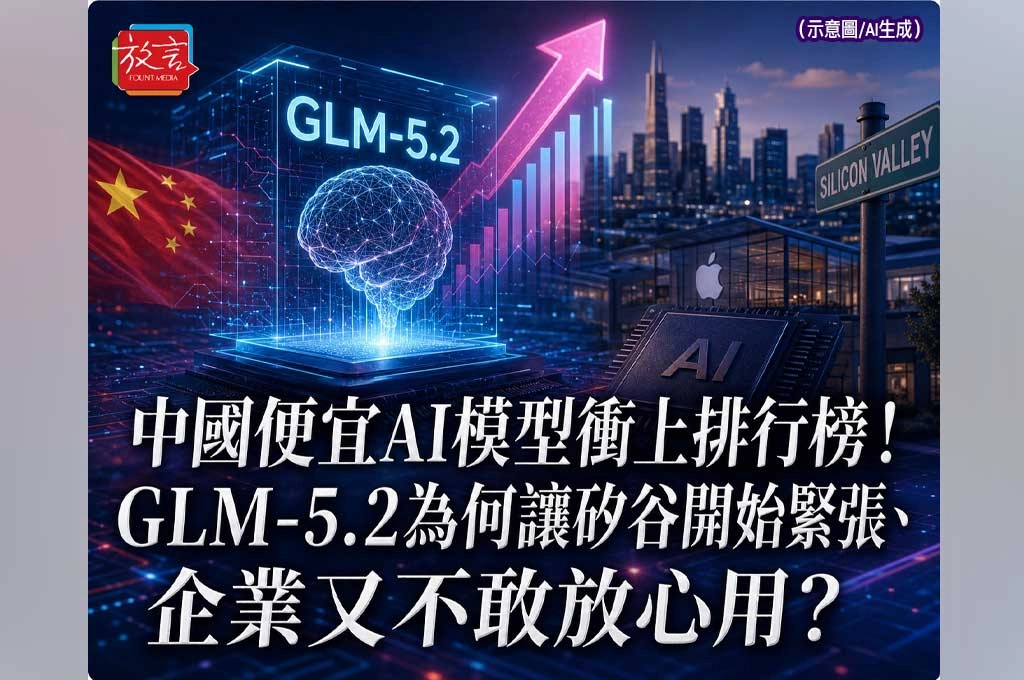 中國便宜AI模型衝上排行榜！GLM-5.2為何讓矽谷開始緊張、企業又不敢放心用？