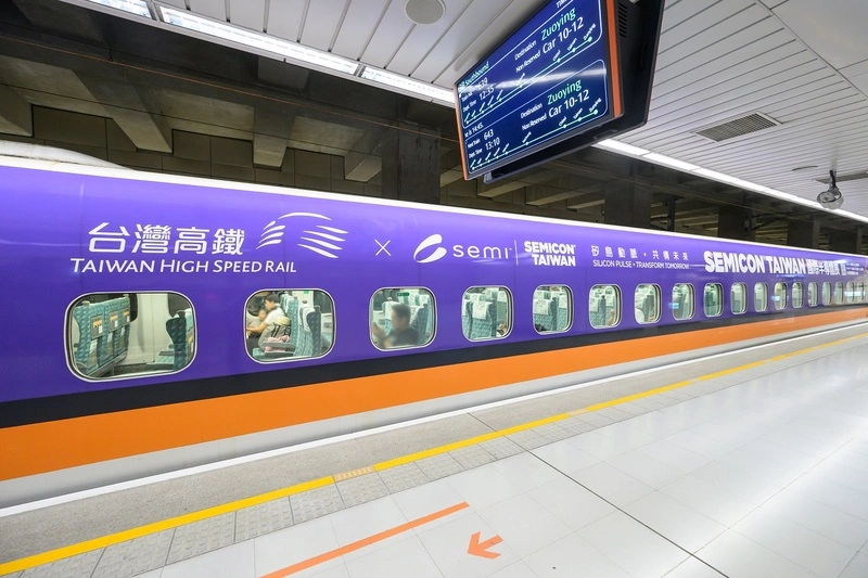 因應半導體展  台灣高鐵推彩繪列車