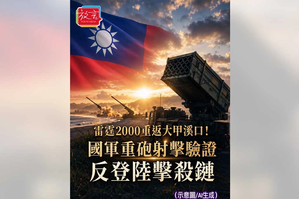 雷霆2000重返大甲溪口！國軍重砲射擊驗證反登陸擊殺鏈