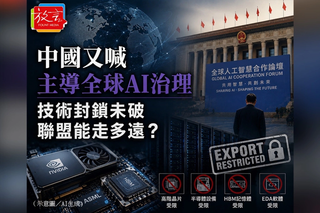 中國又喊主導全球AI治理　技術封鎖未破、聯盟能走多遠？