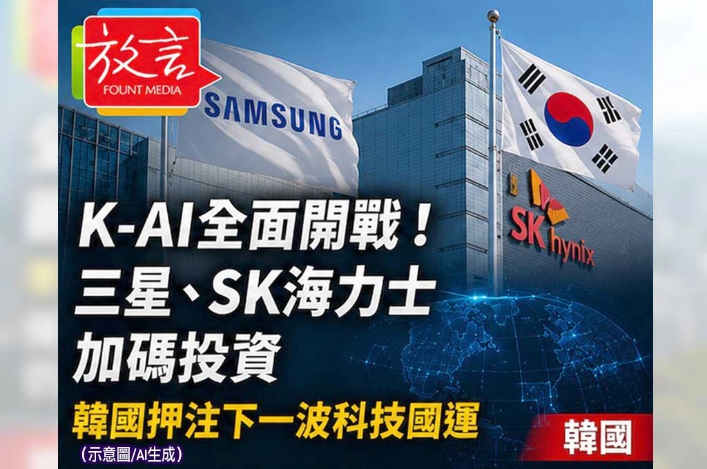 《放. 新聞/世界要聞/韓國》K-AI全面開戰!三星、SK海力士加碼投資 韓國押注下一波科技國運