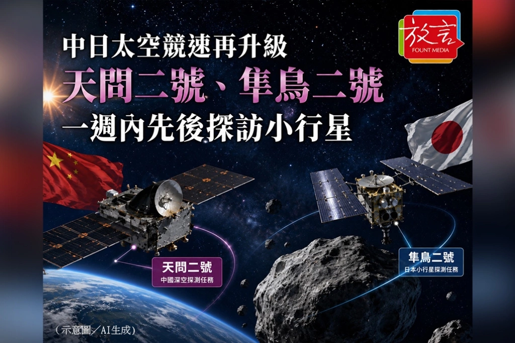 中日太空競速再升級　天問二號、隼鳥二號一週內先後探訪小行星