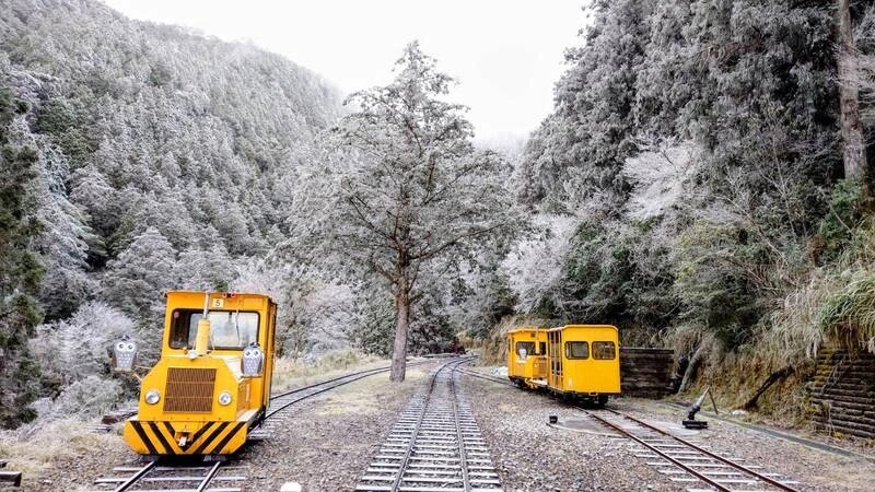 太平山現零下低溫  未下雪但可見霧淞美景