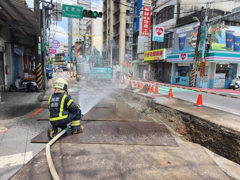 桃園八德污水下水道工程挖破管線瓦斯外洩　已止漏