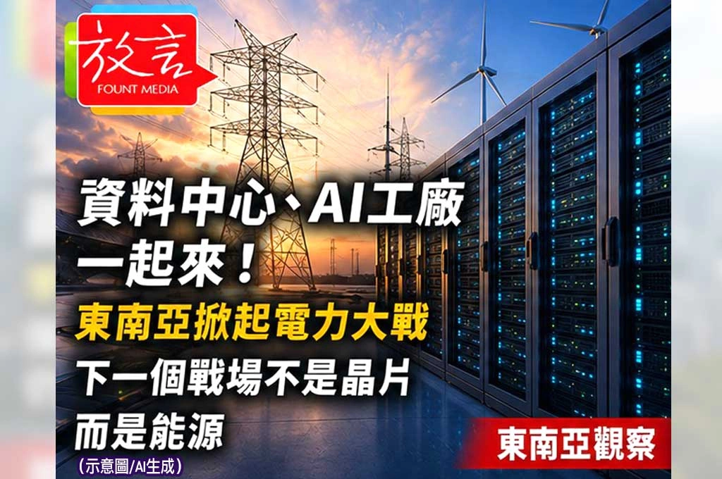 《放. 新聞/世界要聞/東南亞觀察》資料中心、AI工廠一起來!東南亞掀起電力大戰 下一個戰場不是晶片而是能源