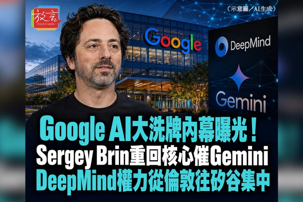 Google AI大洗牌內幕曝光！Sergey Brin重回核心催Gemini　DeepMind權力從倫敦往矽谷集中