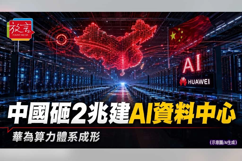中國版AI新基建曝光！5年砸2兆人民幣建資料中心　華為要吃下8成國產算力