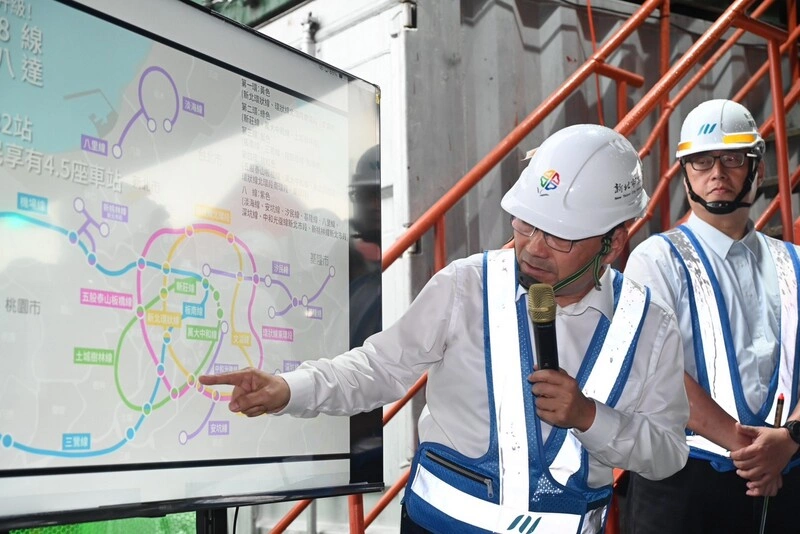 侯友宜視察捷運土城樹林線　進度逾45%朝完工邁進