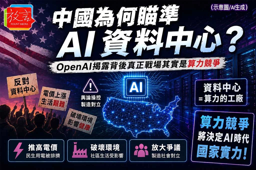 《放. 專題》中國為何鎖定美國AI資料中心？OpenAI揭露背後真正戰場其實是算力競爭
