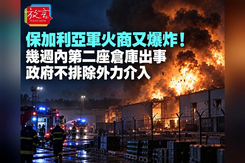 保加利亞同一軍火商幾週內第二座倉庫爆炸！政府不排除外力介入　過去案件曾追到俄羅斯特工