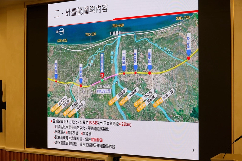 宜蘭鐵路高架化　地方配合款調降至57.55億元