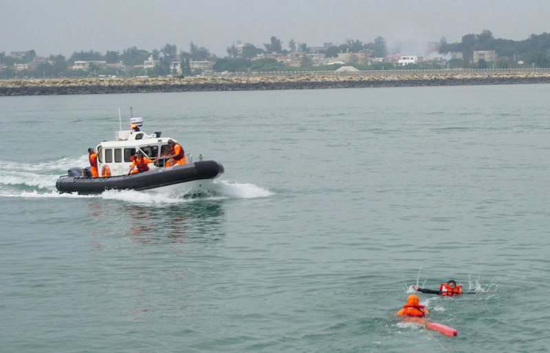 金門災防演練　過程逼真