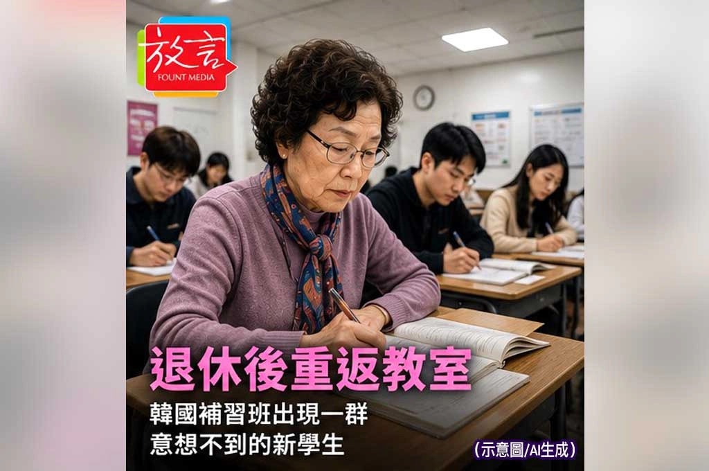 退休後重返教室   韓國補習班出現一群意想不到的新學生