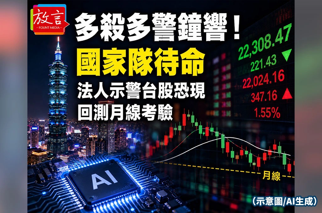多殺多警鐘響　國家隊待命！法人示警台股恐現回測月線考驗