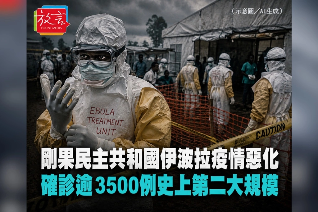剛果民主共和國伊波拉疫情惡化　確診逾3500例史上第二大規模