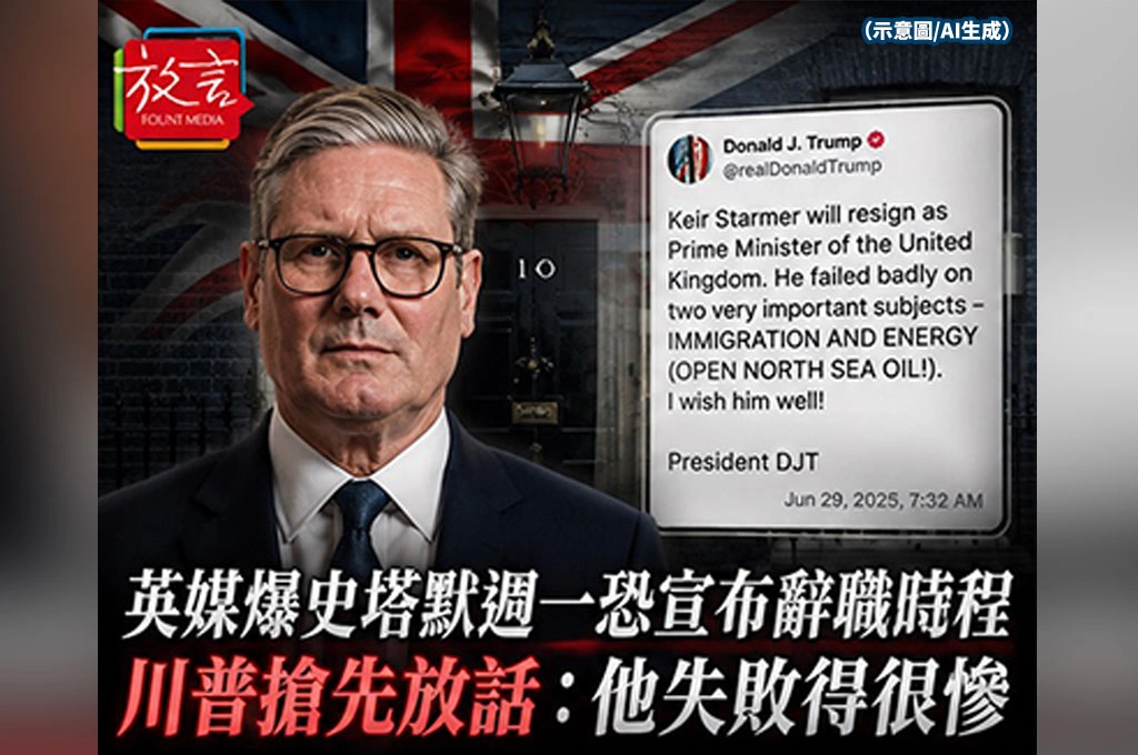 英媒爆史塔默週一恐宣布辭職時程 川普搶先放話:他失敗得很慘