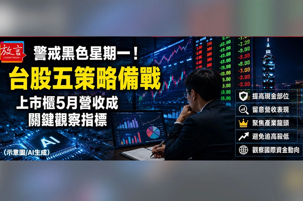 警戒黑色星期一！台股五策略備戰　上市櫃5月營收成關鍵觀察指標