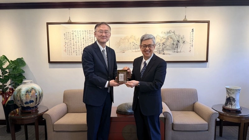 韓國駐台新代表拜會陳建仁　盼深化學術合作