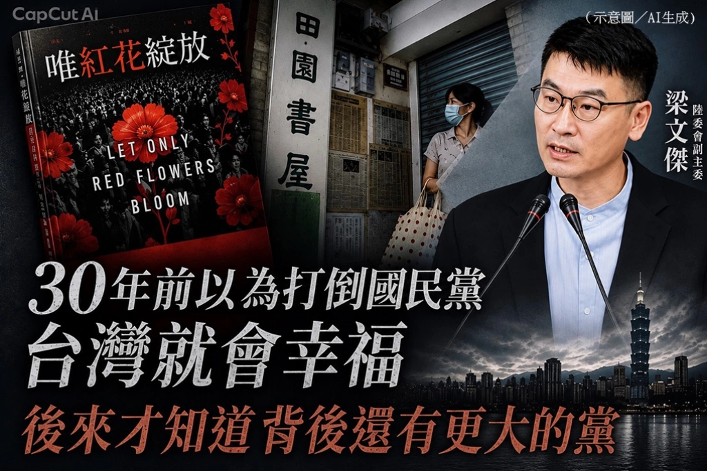 30年前以為打倒國民黨，台灣就會幸福　梁文傑看香港書店店員被銬：後來才懂，背後還有更大的黨