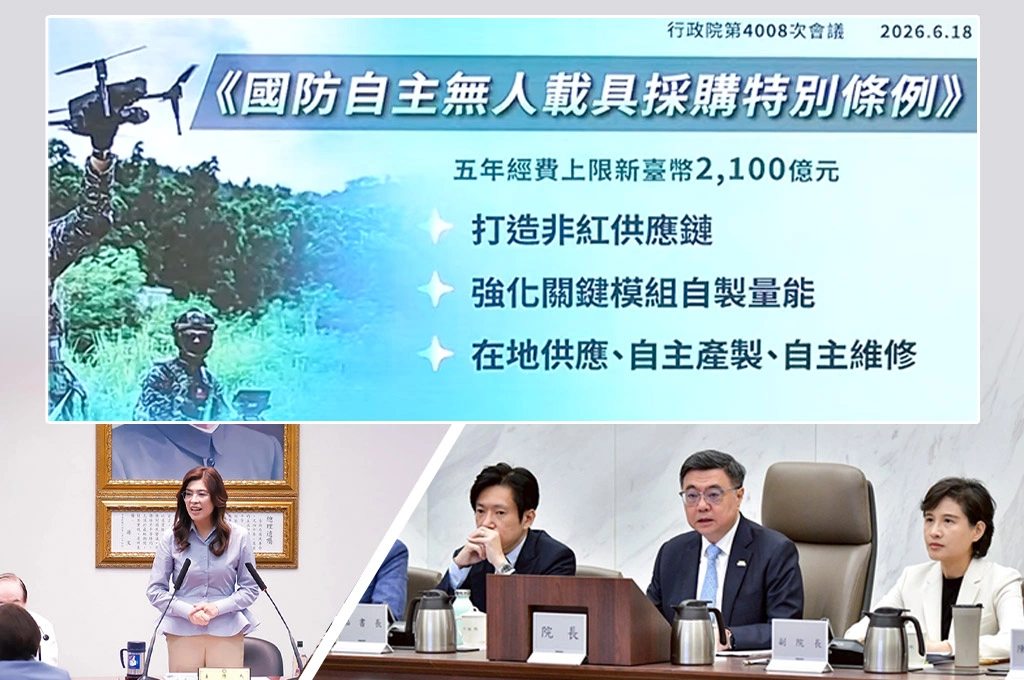 2100億特別條例 vs. 國民黨版方案：無人機預算的兩條平行線