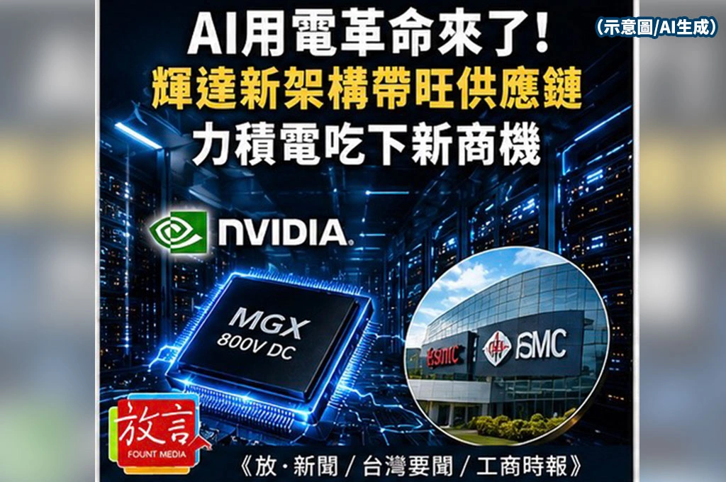 AI用電革命來了！輝達新架構帶旺供應鏈　力積電吃下新商機