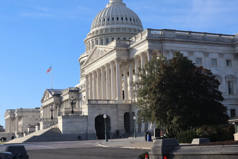 美國國會大廈一側